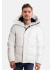 CASH-MERE.CH Daunenparka mit Kapuze und Kaschmirfutter in Weiss