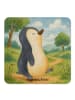 Mr. & Mrs. Panda Bierdeckel Pinguin mHerzieren Design ohne Spruch in Weiß