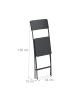 relaxdays 2 x Barhocker in Grau - (B)44 x (H)115 x (T)63 cm