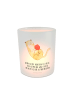 Mr. & Mrs. Panda Glas Kerzenhalter Katze Wolle mit Spruch in Transparent