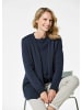 GOLDNER Kurzgröße:  Kaschmirstrickjacke Langarm Feinstrick-Cardigan in marine