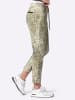 Heine Jerseyhose in khaki-sand-bedruckt