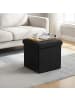 relaxdays Faltbarer Sitzhocker in Schwarz - 38 cm