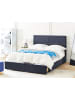Beliani Doppelbett VERNOYES in Schwarz/Gold - (W) 170 x (H) 120 x (L) 214 cm