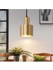 ZMH Pendelleuchte in gold rund 1-flammige E27 Vintage Esszimmerlampe