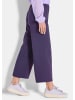 GOLDNER Kurzgröße:  Culotte Verkürzte Jersey-Hose VERA mit Biesen in lila