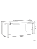 Beliani Gartentisch GROSSETO in Grau/Silber - (W) 90 x (H) 76 x (L) 180 cm