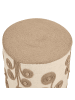Beliani Pouf DIMAN in Weiß/Beige - (W) 40 x (H) 40 x (L) 40 cm
