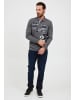 FQ1924 Langarm-Poloshirt FQRagnvald 21900107-ME Modisches Langarmshirt mit Polokragen in Grau
