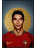 Juniqe Poster in Kunststoffrahmen "Football Icon - Cristiano Ronaldo" in Bunt