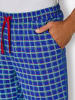 WITT WEIDEN Hose kurz in royalblau-kirsche-kariert