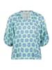 CARTOON Casual-Bluse mit Raffung in Green/Blue