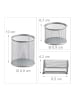 relaxdays 6tlg. Schreibtischorganizer Set in Silber
