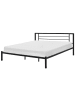 Beliani Doppelbett CUSSET in Schwarz - (W) 187 x (H) 86 x (L) 209 cm