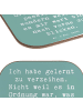 Mr. & Mrs. Panda Glas-Untersetzer Spruch Vergebung und Neubeginn... in Meeresbrise
