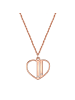 Glanzstücke München Kette mit Anhänger Sterling Silber roségold Zirkonia weiß in roségold