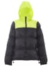 Bococa Damen Wattierte Steppjacke in Schwarz Saure Limette