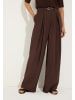 More & More stylishe, weite Hose in chocolate