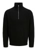 Jack & Jones Sweatshirt mit halbem Reißverschluss in Black