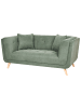 Beliani 4-tlg 2-Sitzer Sofa HABO in Grün/Braun