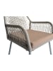 MCW 2er-Set Gartenstuhl O12, Grau, Bezug taupe