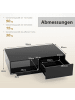COSTWAY Couchtisch mit LED 95cm in Schwarz