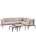 Beliani 5-tlg Lounge Set RIMA III in Grau/Beige