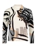 Betty Barclay Grobstrick-Pullover mit Aufdruck in Patch Nature/Black
