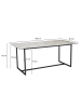 KADIMA DESIGN Esszimmertisch 180x90x76 cm Keramik Glas Esstisch Marmor-Optik, in Weiß