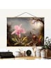 WALLART Stoffbild - Martin Johnson Heade - Orchidee und drei Kolibris in Rosa