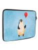 Mr. & Mrs. Panda Laptop Tasche Pinguin Luftballon ohne Spruch in Eisblau