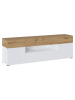 Feldmann-Wohnen Lowboard Rimini weiß / Eiche Artisan 180 / 40 / 59cm