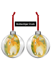 Mr. & Mrs. Panda Weihnachtliche Kugel Corgi Po Design ohne Spruch in Weiß