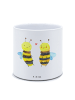 Mr. & Mrs. Panda XL Blumentopf Biene Verliebt ohne Spruch in Weiß