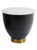 Beliani Beistelltisch NADINE in Schwarz/Gold/Weiß - (W) 48 x (H) 45 x (L) 48 cm