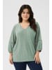 KAFFE curve Bluse langarm KCtara Regular fit in Green Bay CC.