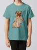 wat? Apparel T-Shirt Mops in Teal Monstera