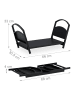 relaxdays Kaminholzkorb in Schwarz - (B)66 x (H)33 x (T)30,5 cm