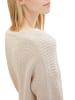 Tom Tailor Strickpullover Ripp Knit V-Neck Pullover in Grau