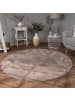 KADIMA DESIGN Teppich Kurzflor waschbar Einfarbig Wohnzimmer in Taupe
