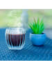 Intirilife Doppelwandiges Thermo Glas Mundgeblasen Teeglas Kaffeeglas in 2x 190ml Transparent