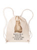 Mr. & Mrs. Panda Sportbeutel Katze Sitzen mit Spruch in Creme