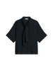 Marc O'Polo Crinkle-Schluppenbluse regular in Deep Night Blue