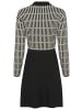 Laura Scott Strickkleid in schwarz-creme