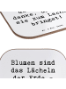 Mr. & Mrs. Panda Tisch-Untersetzer Spruch Florist Erde Lächeln m... in Weiß