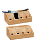 relaxdays 2 x Schreibtisch-Organizer in Natur