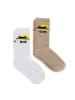 BVB BVB Sunrise Socken 2er-Set in weiß und braun