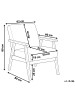 Beliani Sessel ASNES in Grau/Braun - (W) 62 x (H) 79 x (L) 78 cm