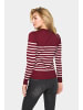 SAINT TROPEZ Strickpullover MilaSZ Gerade Passform in Burgundy G. Morn Stripe