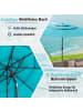 COSTWAY 300cm Sonnenschirm windfest stabil in Türkis